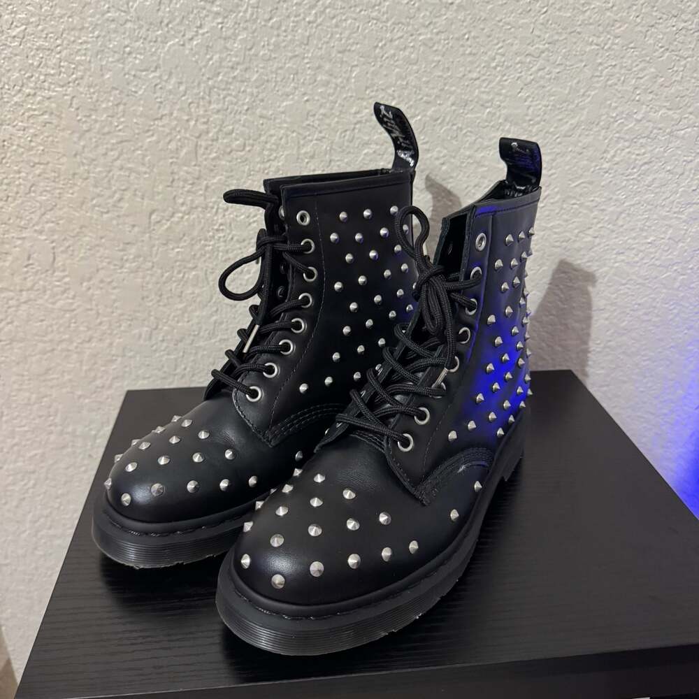 Dr. Martens 1460 Stud Wanama Leather Combat Boots